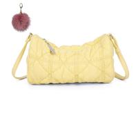 Small Quilted Crossbody Bag for Women,Fashion Elegant Ruched Bubble Shoulder Bag,Versatile Retro Lattice Pattern Purse