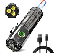 Small Rechargeable Flashlight,5000 Lumens Tactical Flashlight,5 Lighting Modes Ipx5 Waterproof,Battery Operated Led Suitable For Camping And Hiking Emergencies