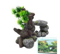 Small Resin Aquarium Decoration, Realistic Fish Tank Simulation Ornament for Home and Office, Sturdy Landscape Decor for Hotel, Salon, and Tabletop Aquariums, Unique Fish Tank Accessories