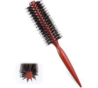 Small Round Brush Boar Bristle Hair Brush Roller Brush Hair Dryer Brush Volumizing Hair Brush Travel Brush for Women Wet Hair or