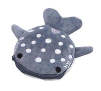 Small Shark Coin Purse, Zip - portefeuille de garçons avec par - fille mignon sac de rangement d'écouteur pour - Patché à broderie de portefeuille - Design de requin de dessins animés avec un
