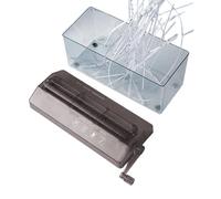 Small Shredder - Hand Cranked Document Cutting Tool for Privacy Protection, Portable Manual Paper Shredder with Anti-Skid Base for Home Office, Apartment & College Dorm