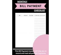 Small Simple Monthly Bill Organizer, Family Expense Tracker Bills Payments Checklist Log book Money Debt Tracker Paycheck Budgeting Financial Planning ... bill payment checklist, 6X9, 100+ Pages