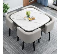 Small Space Ensemble de 5 tables basses rondes 4 places simples pour la maison, le salon, le balcon, le bureau, la réception, le club, le café