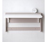 Small Space Murd Moustred Pliage Workbench 、 Tableau à manger mural pliant ， avec support de pliage en métal réglable ， Facile à installer ， peut être utilisé comme bureau, bureau, table à manger LWX