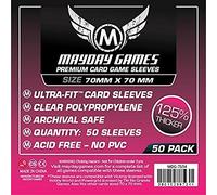 Small Square Card Sleeves (70x70mm) - 50 Pack, Premium Thickness