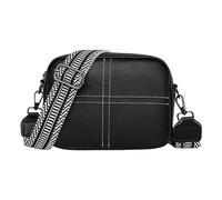 Small Square Soft Crossbody Leather Bags Spring Model Female Shoulder Bag For School(Black)