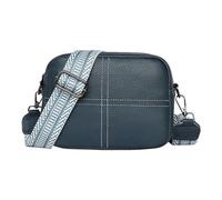 Small Square Soft Crossbody Leather Bags Spring Model Female Shoulder Bag For School(Blue)