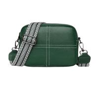 Small Square Soft Crossbody Leather Bags Spring Model Female Shoulder Bag For School(Green)