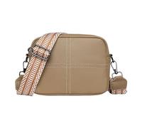 Small Square Soft Crossbody Leather Bags Spring Model Female Shoulder Bag For School(Khaki)