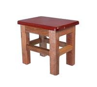 Small Square Stool Wooden Step Stool for Kids and Adults Heavy Duty Foot Stool for Living Room Bedroom Bathroom Kitchen 27.50X27.00X19.00CM 1Pcs
