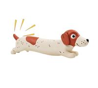 Small Squeaky Dog Toys - Dachshund Shape Pet Biting Game with Sound 9.84 in