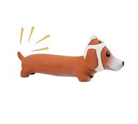 Small Squeaky Dog Toys - Dachshund Shape Pet Biting Game with Sound 9.84 in