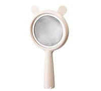 Small Strainer Mesh, Removable Net Strainer, rust proof detachable ergonomic handle easy cleaning lightweight portable compact, Flour Sifter for Baking Kitchen, 4.13x8.27Inches, Green, Cream