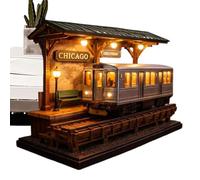 Small Table Lamp, Train Shape Light, Bedside Night Gear with Smart Style, Comfort Aid for Daily Use, Lamp Mate, Home Decor for Home Office Desk Living Room Bedroom City Enthusiast 5.91x2.76x3.94 inch