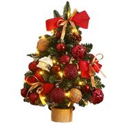 Small Tabletop Christmas Tree, Artificial Tree with LED Lights, Pine Tree Ornaments, Small Christmas Tree with Lights, Desk Tree Decorations, Small Desk Tree for Bedroom and Home