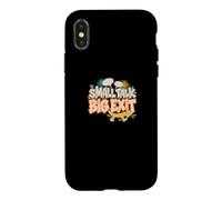Small Talk Big Exit Humour Introverti Coque pour iPhone X/XS