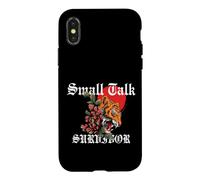 Small Talk Survivor Tiger Tatouage Traditionnel Punk Coque pour iPhone X/XS
