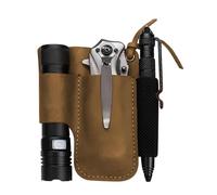 Small Tool Pouch - Multipurpose Holder for Flashlight Cutter Pen | Retro Leather Material with Compact Design, Wear Resistant Organizer for Gardening Harvesting Pruning Home Repair Carpentry Tasks