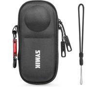 Small Travel Bag for Insta360 X5 X4 (for Lens Cap) Waterproof Shock Resistant Compact Travel Bag with Shoulder Strap Nylon Hard Shell for Accessories