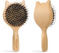 Small Travel Hair Brushes For Women,Men Or Kids,Boar Hair Brush Toddler Hair Brush For Detangling (Natural)
