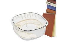 Small Turtle Aquarium, Transparent Multi-Function Tank for Reptiles with Spacious Compartments Design, Turtle Aquarium for Hermit Crabs, Fish, Amphibians, Aquatic Pets