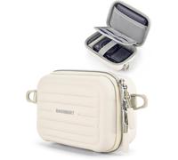 Small Waterproof SLR Camera Protective Bag with 2 Carrying Possibilities,Lightweight for Canon PowerShot/GoPro/Kodak Pixpro,beige,Shoulder Bag