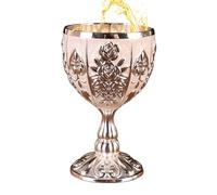 Small Winekelch - rétro portable -kelch fait de galvanisation, cuisine de vin durable avec gaufrage | Facile à utiliser une tasse à boire pour le vin, l'alcool, le whisky, élégant E1 décorations pour