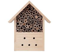 Small Wood Bark Hotel Wooden House Outside Shelter Garden Nest Home Habitat Pine Bee Handwork Art Craft Decoration Ornament for Bees Ladybirds Butterflies