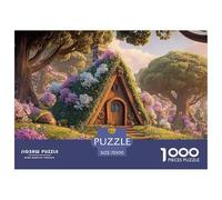 Small Wooden House 1000 Pcs Carton Extra-épais Coffret De Puzzles Hobbit-Style House Stimulant Et Éducatif Jeu Familial Puzzles As Birthday Gifts 70x50cm/1000pcs