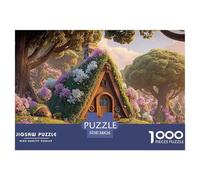 Small Wooden House 1000 Pièces Carton Premium Coffret De Puzzles Hobbit-Style House Stimulant Et Éducatif Jeu Créatif Puzzles pour Adultes Et Enfants 38x26cm/1000pcs