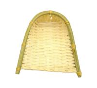 Small Woven Dustpan, Rattan Dust Pan Set, 6.3x6.3in Traditional Craftwork Design, Lightweight Decorative Tool, Craft Dustpan Art for Home, Kitchen, Livingroom, Restaurant