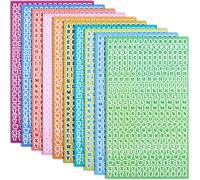 SmallCat Lot de 3 660 petites lettres autocollantes de A à Z - Imperméables - 0,5 cm - Pour scrapbooking, journal, planificateur, loisirs créatifs - 10 couleurs
