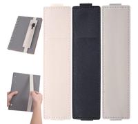 SmallCat Lot de 3 porte-stylos élastiques pour ordinateur portable, trousse à crayons réglable en cuir synthétique avec bande extensible, convient pour journaux, classeurs, planificateurs, pochette