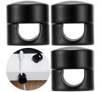 SmallCat Lot de 3 supports de chargeur pour cordons, support de cordon en métal noir mat