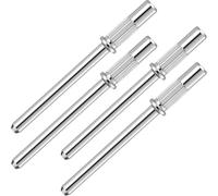 SmallCat Lot de 4 forets à ongles à mandrin, 3,1 mm, mini foret à ongles à tige 3/32, mini mandrin, bandes de ponçage pour perceuse à ongles, perceuse électrique (argent)