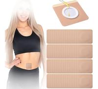 SmallCat Lot de 50 patchs jetables vierges d'huile de ricin en coton bio pour nombril, 7,5 x 7,5 cm, autocollants très absorbants pour l'abdomen, les pieds, les genoux - Couleur peau