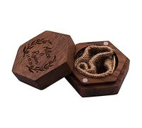 Smallduuck Boîte à bague personnalisée pour cérémonie de mariage en bois pour elle et lui - Boîte à bague de fiançailles pour demande en mariage (style 1)