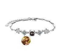 Smallduuck Bracelets photo personnalisés pour les femmes de projection d'image cercle Charm bracelets Je t'aime bracelet Mothers Day anniversaire anniversaire Memorial cadeaux pour elle,Style 5