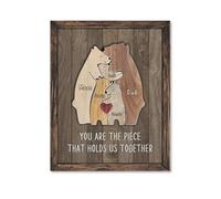 Smallduuck Puzzle avec nom personnalisé « Mom You are The Piece That Hold Us Together » - Décoration murale pour la fête des mères - Poster sur toile - Cadeau pour maman, grand-mère, anniversaire