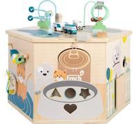 SmallFoot Cube de motricité XXL Animaux domestiques 11081, 8 surfaces à jouer, tableau à craie