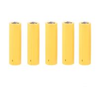smallJUN 5 Pcs AA AAA Taille Factice Faux Batterie Configuration Shell Placeholder Cylindre Conducteur Dummy Fausse Batterie Jaune