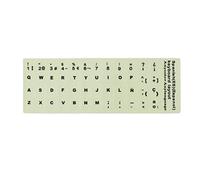 SMALLJUN Autocollants Clavier Fluorescent Lumineux Clavier Étanche Protecteur Film Housse de Protection Anti-Poussière Légère et Autocollant Clavier Anti-Rayures Mignonne Femelle Espagnole