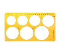 SMALLJUN Modèle Dessin Conception Règle Courbe Cercle Ovale Intérieur Bâtiment Meubles Grand Cercle Modèle Règle Apprentissage Dessin Modèle Règle K Ruban en Plastique Jaune