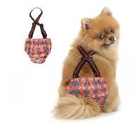 SMALLLEE_LUCKY_STORE Bretelles Couches Lavables pour Chien Femelle Orange
