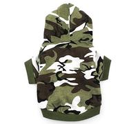 smalllee LUCKY_store Chemise à Chien à Capuche de Petits vêtements pour Chien à Capuche pour garçon Motif Camouflage pour Homme, Vert L