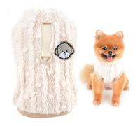 SMALLLEE_LUCKY_STORE Joli pull en polaire Sherpa pour animal de compagnie - Pull doux pour chiot avec anneau en D - Sweat-shirt extensible pour l'hiver et l'automne, les yorkshire, les chihuahuas,