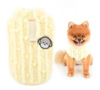 SMALLLEE_LUCKY_STORE Joli pull en polaire Sherpa pour animal de compagnie - Pull doux pour chiot avec anneau en D - Sweat-shirt extensible pour l'hiver et l'automne, les yorkshire, les chihuahuas,