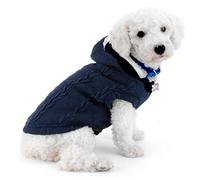 Smalllee_ Lucky_store Pull à Capuche rembourré Gilet Manteau pour Temps Froid Chihuahua Capuche Chien Chat Manteau d'hiver Vêtements pour Chiens de Petite Taille Chaud Bleu L