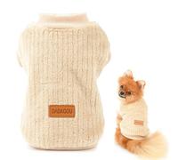 SMALLLEE_LUCKY_STORE Pull en polaire côtelé pour petits chiens, chat, chiot, yorkshire, chihuahua, vêtements d’hiver chauds